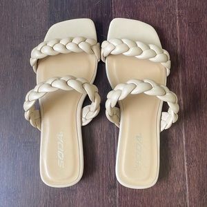 Nude Vault Braided Sandals